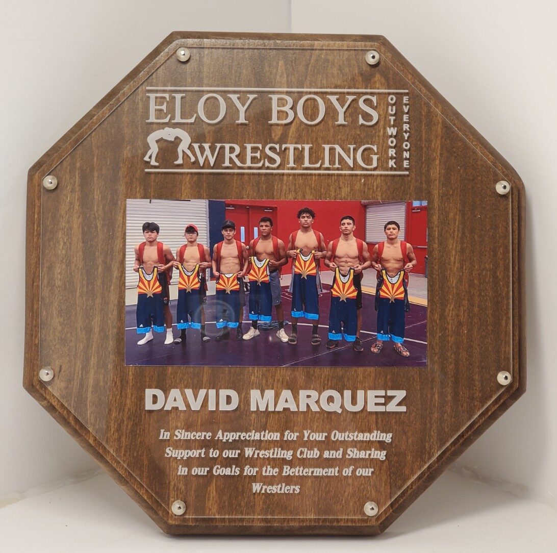 Eloy Boys Wrestling Plaque